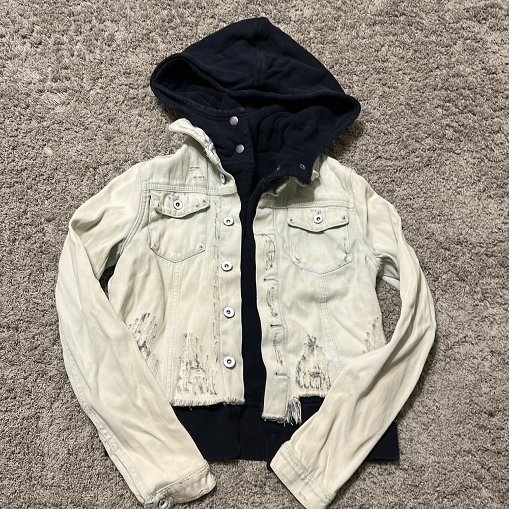 Distressed Free People Jean jacket